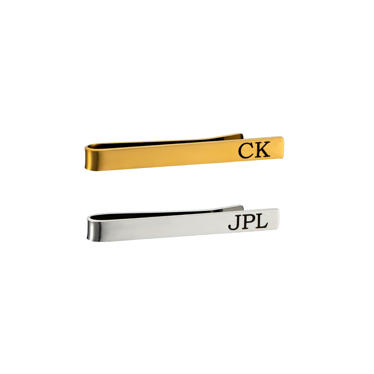 Customized Initial Letter Engraved Tie Clip