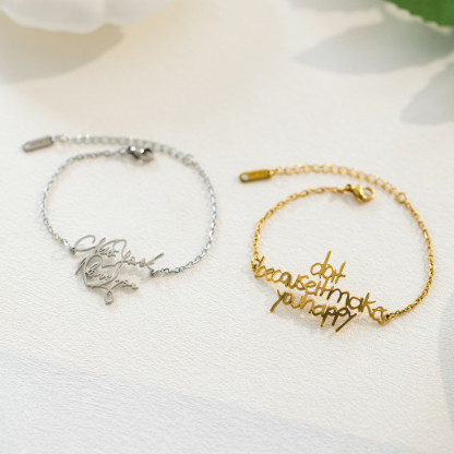 Custom Hand Painted Text and Pattern Bracelets and AnkleS 