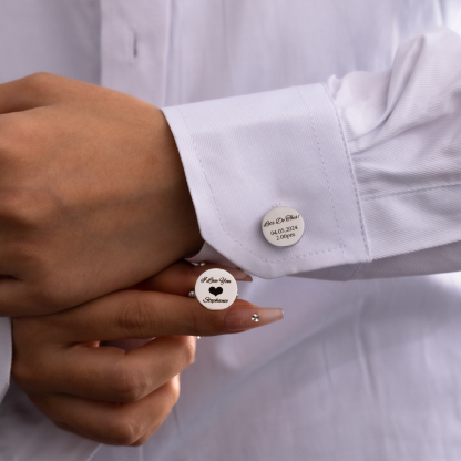 Round Custom Message Cufflinks for the Important People