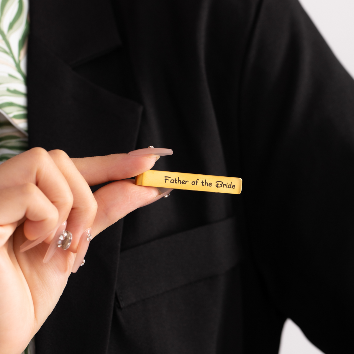 Double-sided Customized Words Engraved Tie Clip