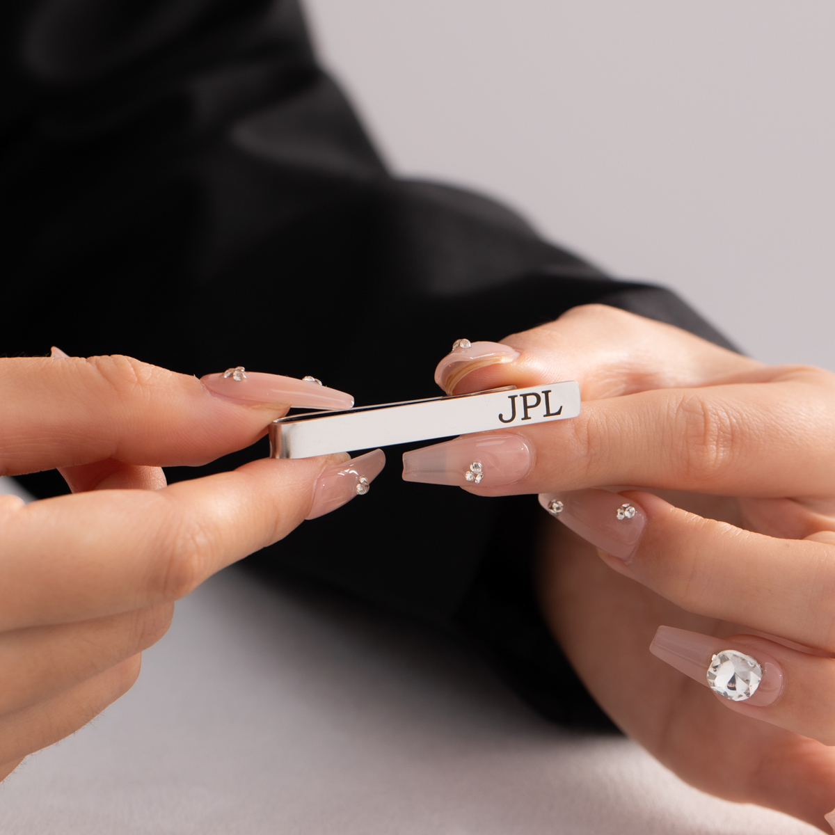 Customized Initial Letter Engraved Tie Clip