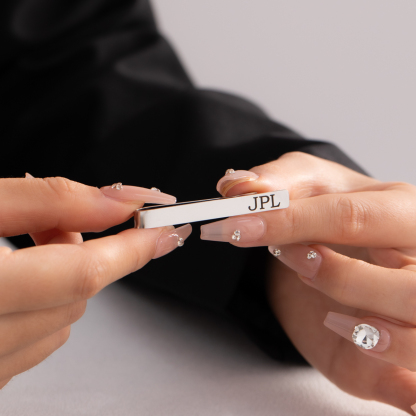 Customized Initial Letter Engraved Tie Clip