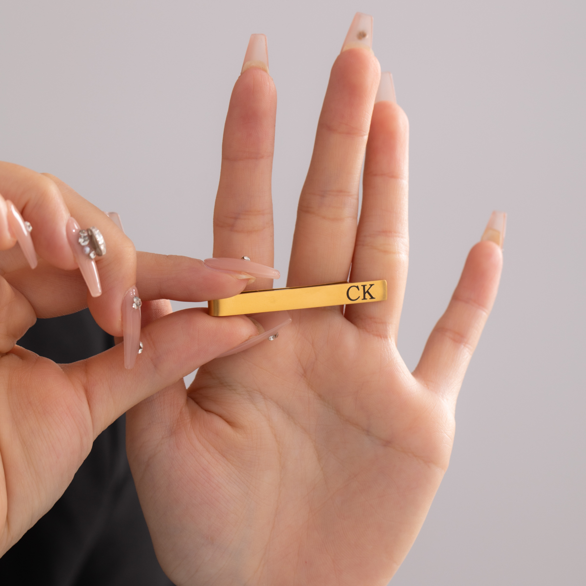 Customized Initial Letter Engraved Tie Clip