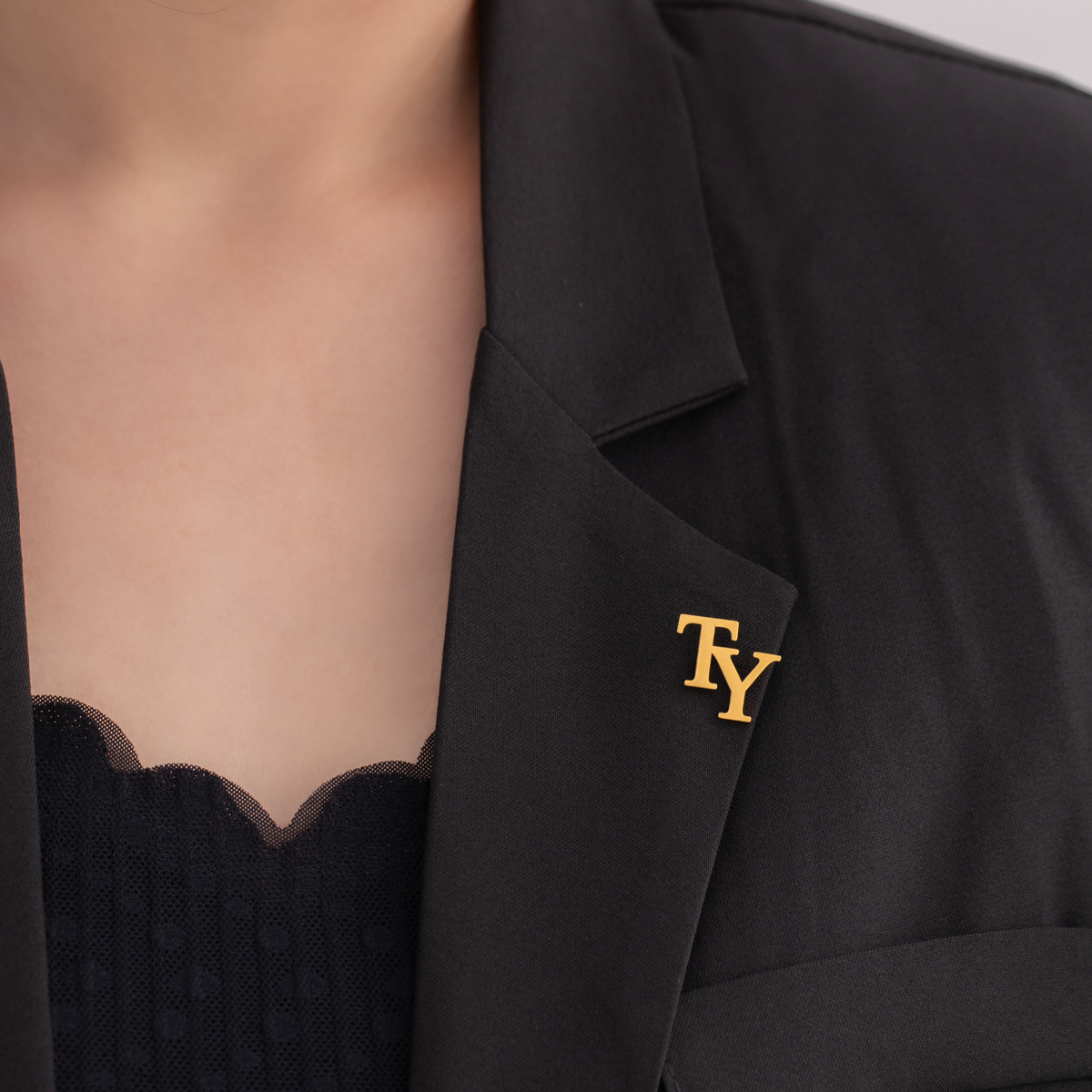 Double Initial Personalised Brooch