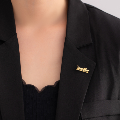 Stainless Steel Custom Name Brooch
