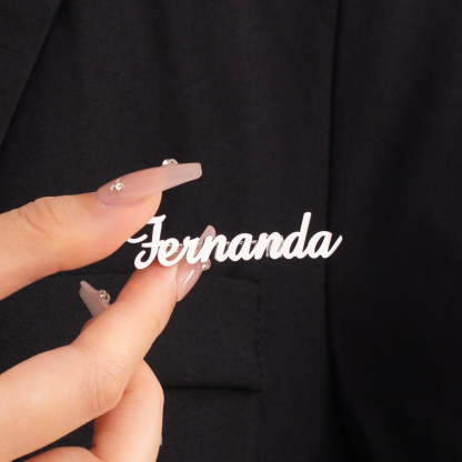 Custom Name Brooches with Artistic Fonts