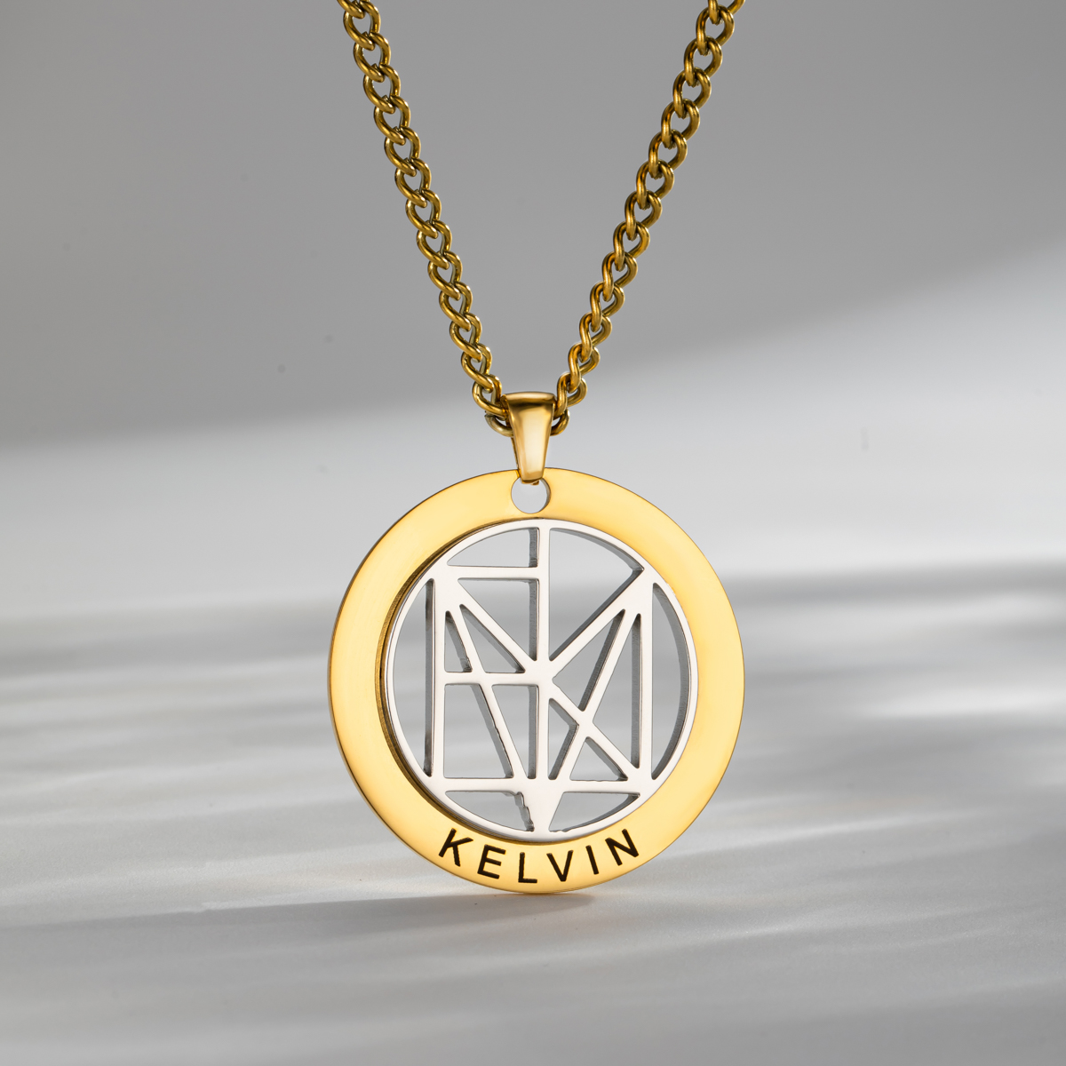 Personalized Engraved Name Logo Necklace