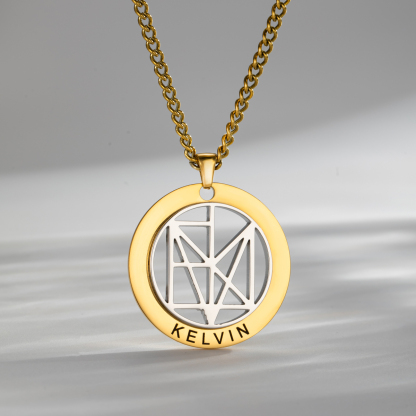 Personalized Engraved Name Logo Necklace