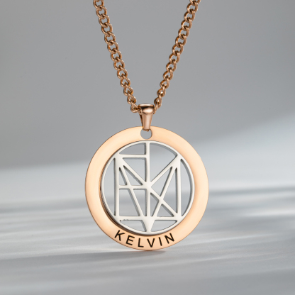 Personalized Engraved Name Logo Necklace