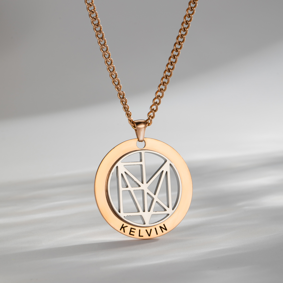 Personalized Engraved Name Logo Necklace