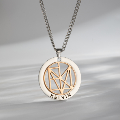 Personalized Engraved Name Logo Necklace