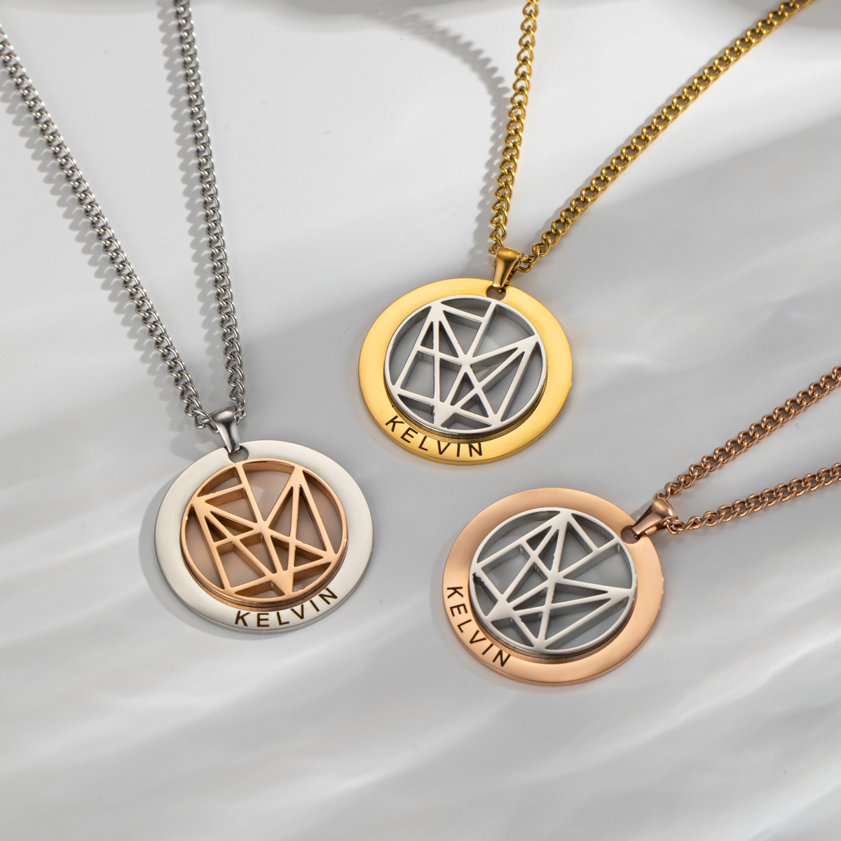 Personalized Engraved Name Logo Necklace