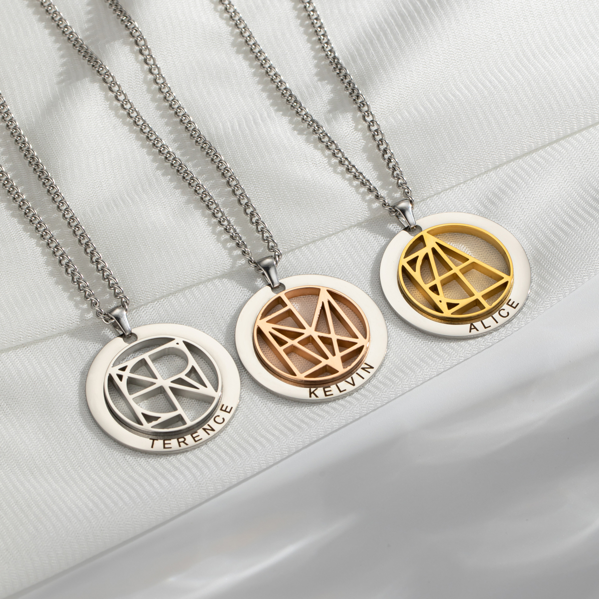 Personalized Engraved Name Logo Necklace