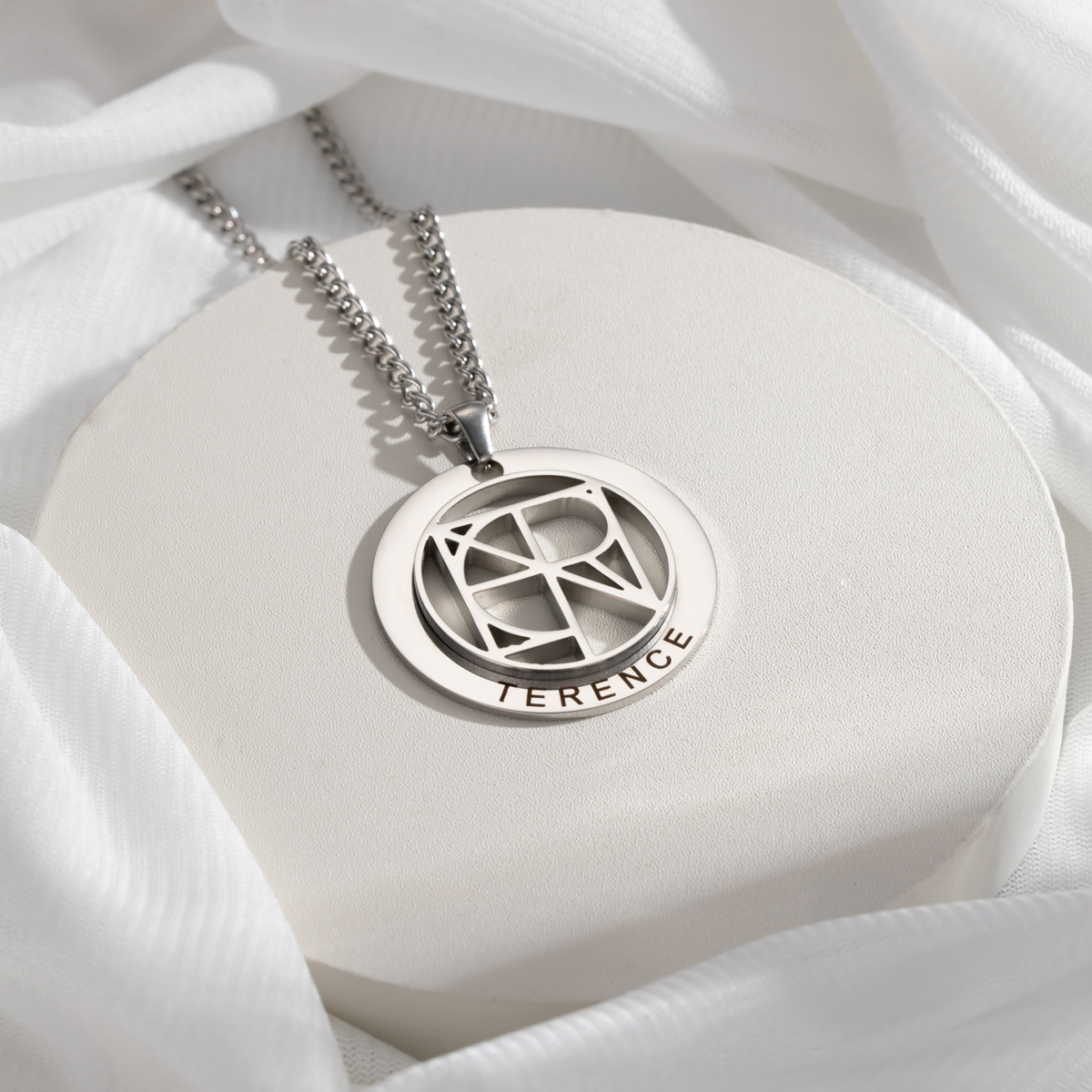 Personalized Engraved Name Logo Necklace
