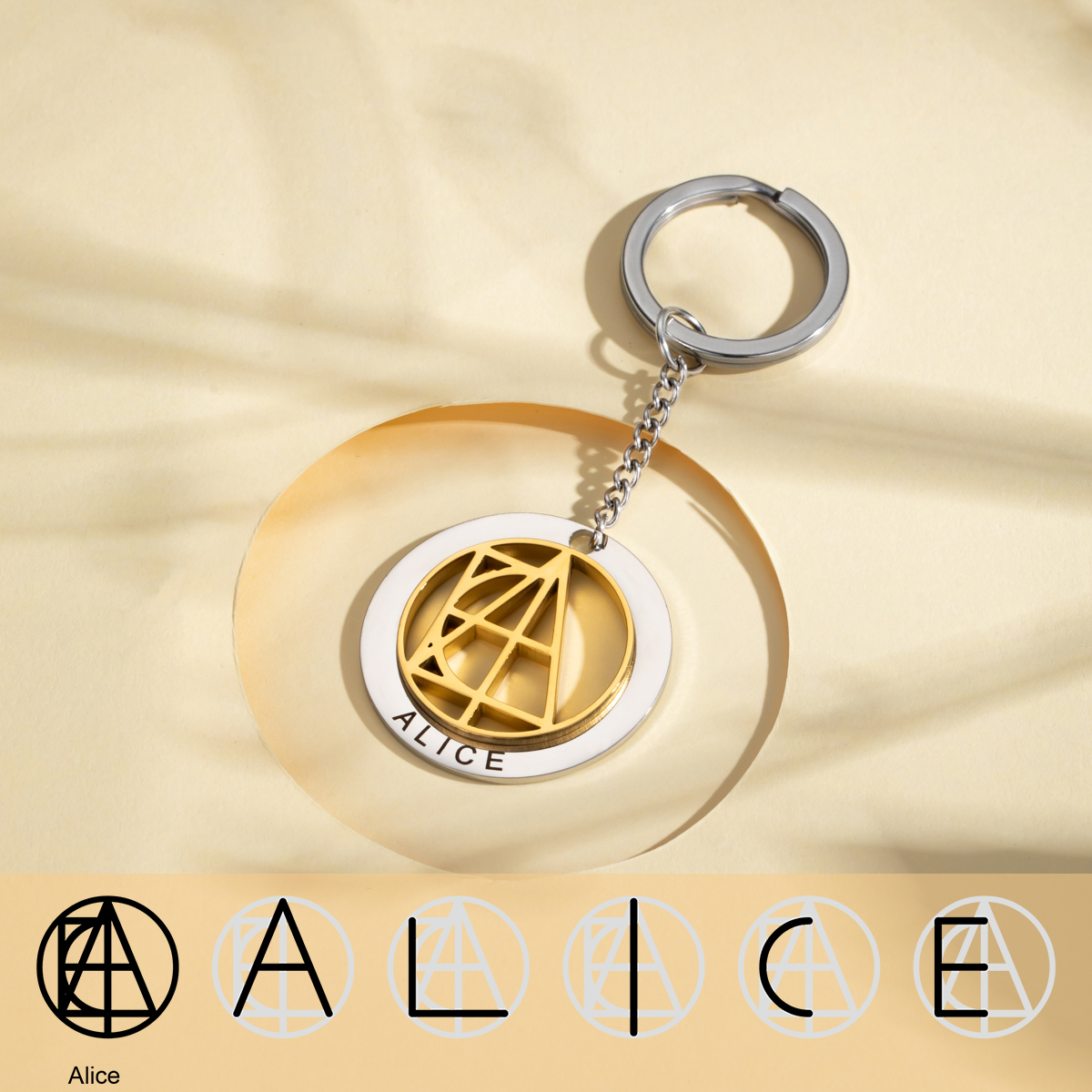 Personalized Engraved Name Logo Keychain