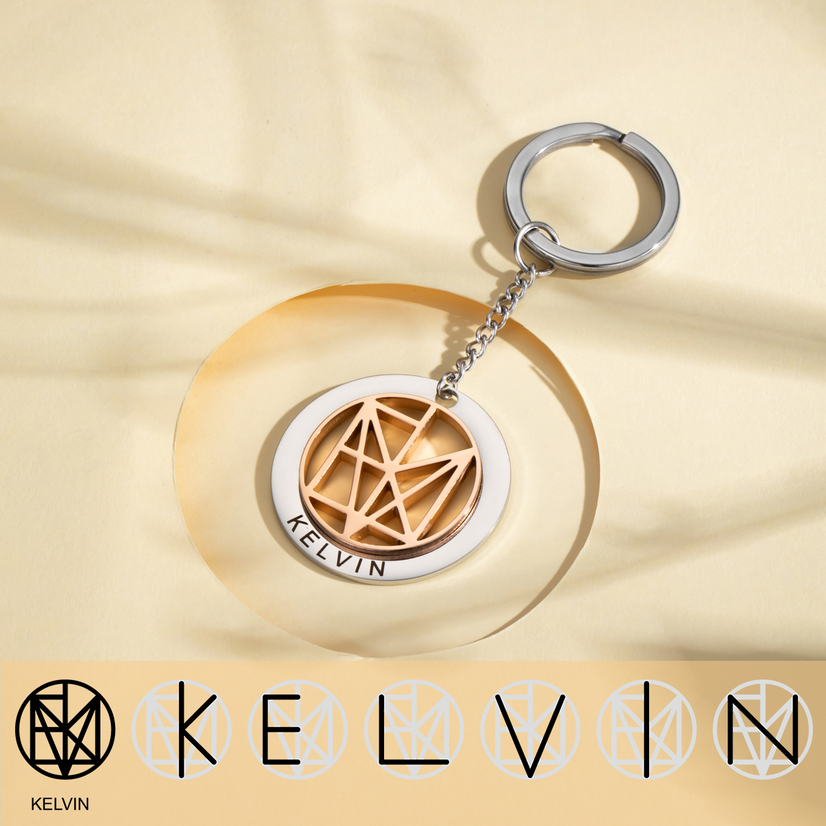 Personalized Engraved Name Logo Keychain