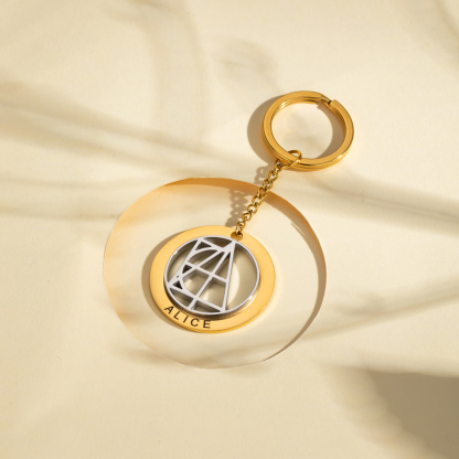 Personalized Engraved Name Logo Keychain