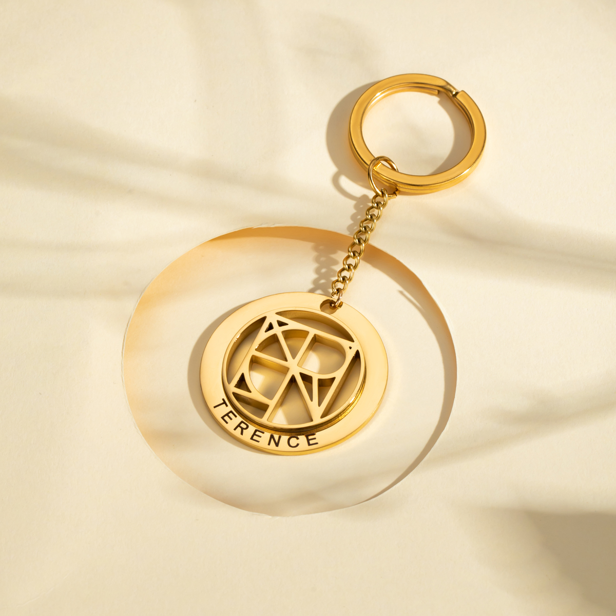 Personalized Engraved Name Logo Keychain