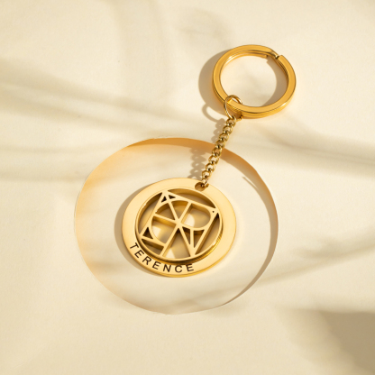 Personalized Engraved Name Logo Keychain