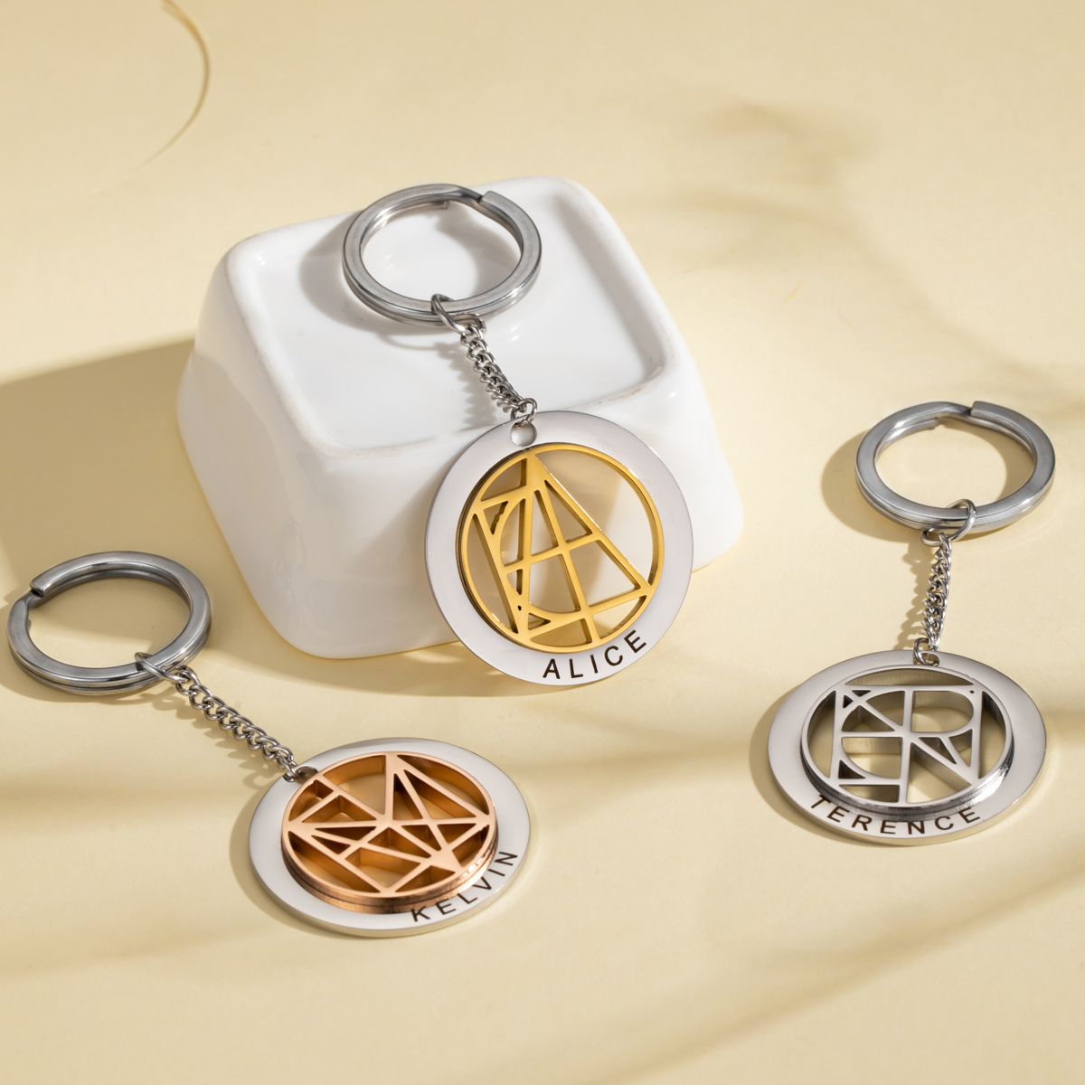 Personalized Engraved Name Logo Keychain