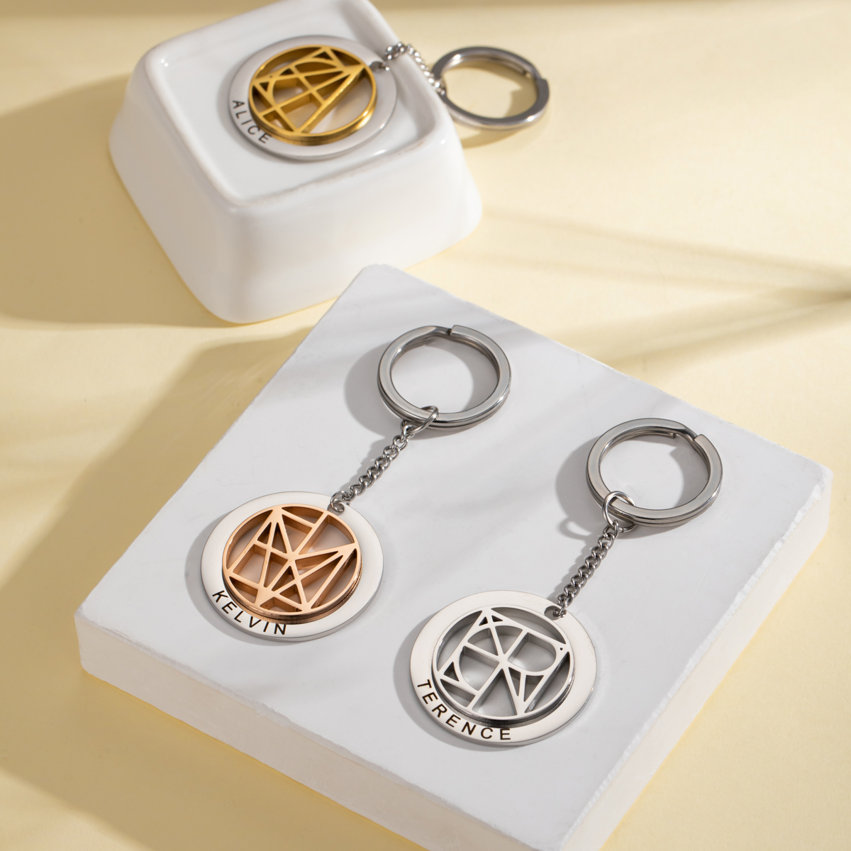 Personalized Engraved Name Logo Keychain