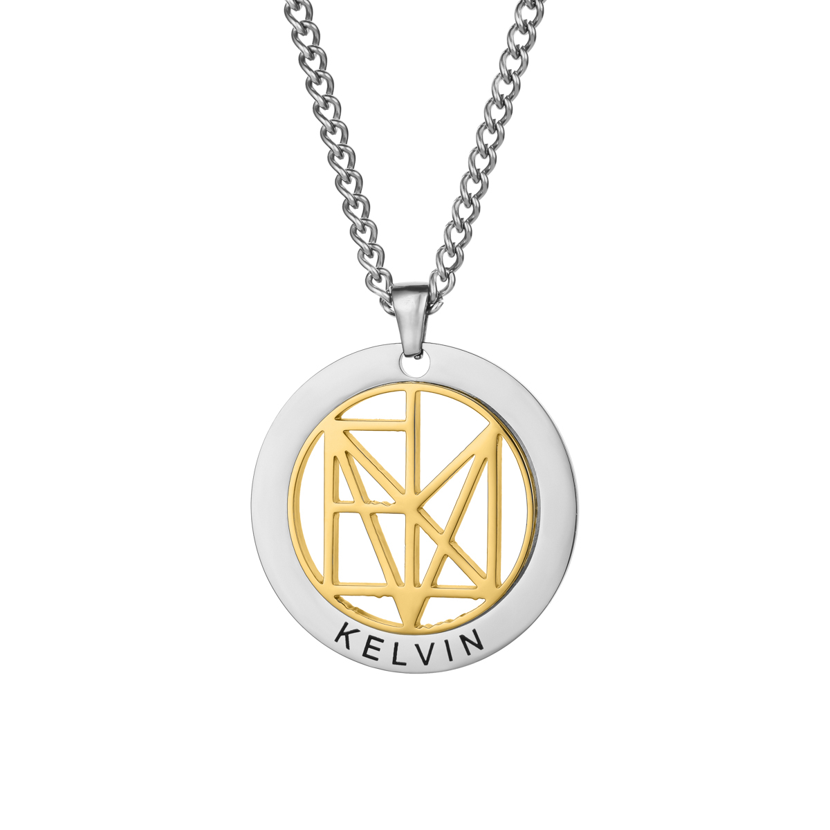 Personalized Engraved Name Logo Necklace
