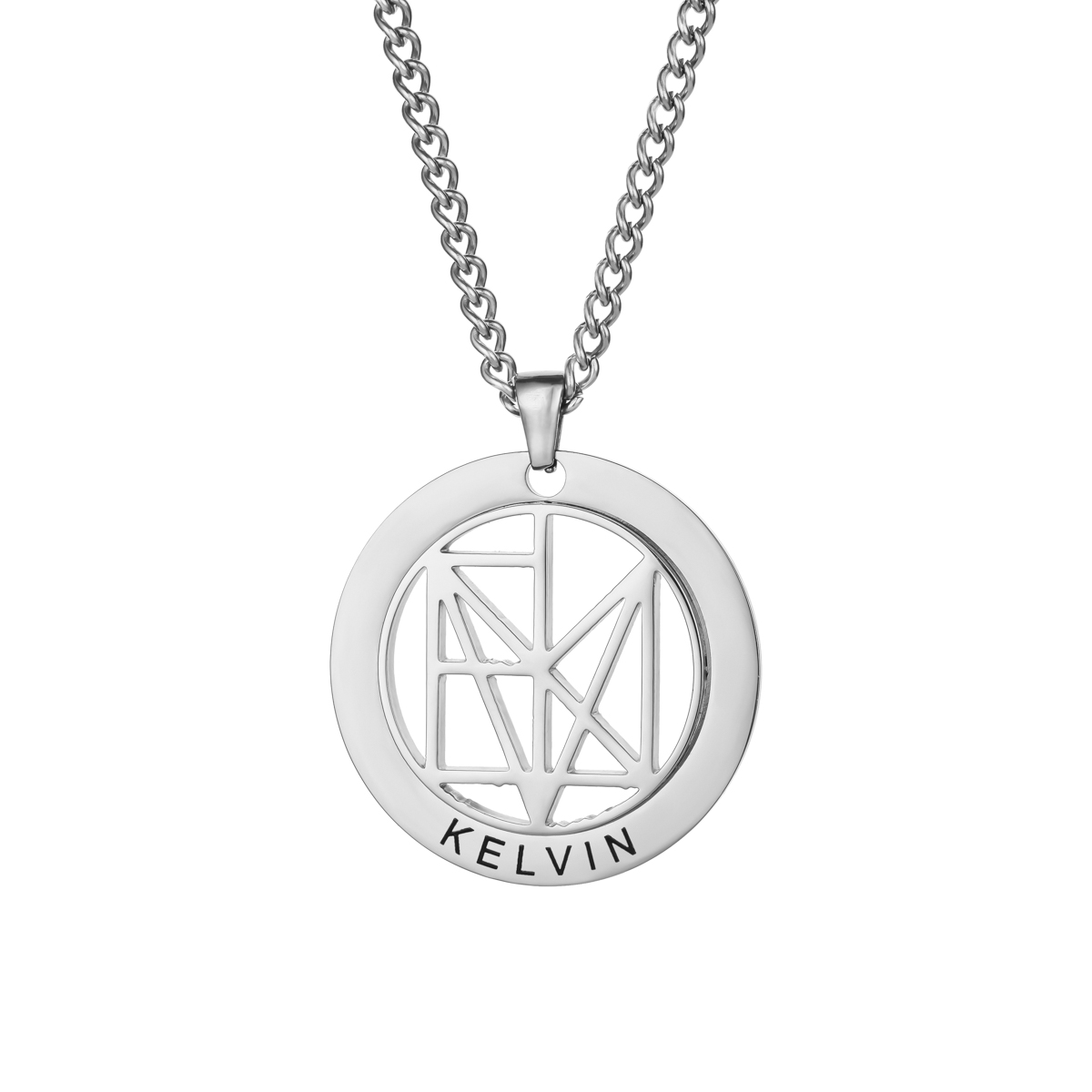 Personalized Engraved Name Logo Necklace