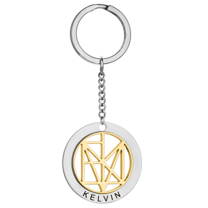 Personalized Engraved Name Logo Keychain