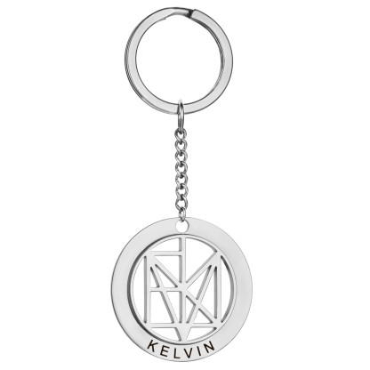 Personalized Engraved Name Logo Keychain