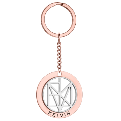 Personalized Engraved Name Logo Keychain