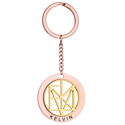 Personalized Engraved Name Logo Keychain