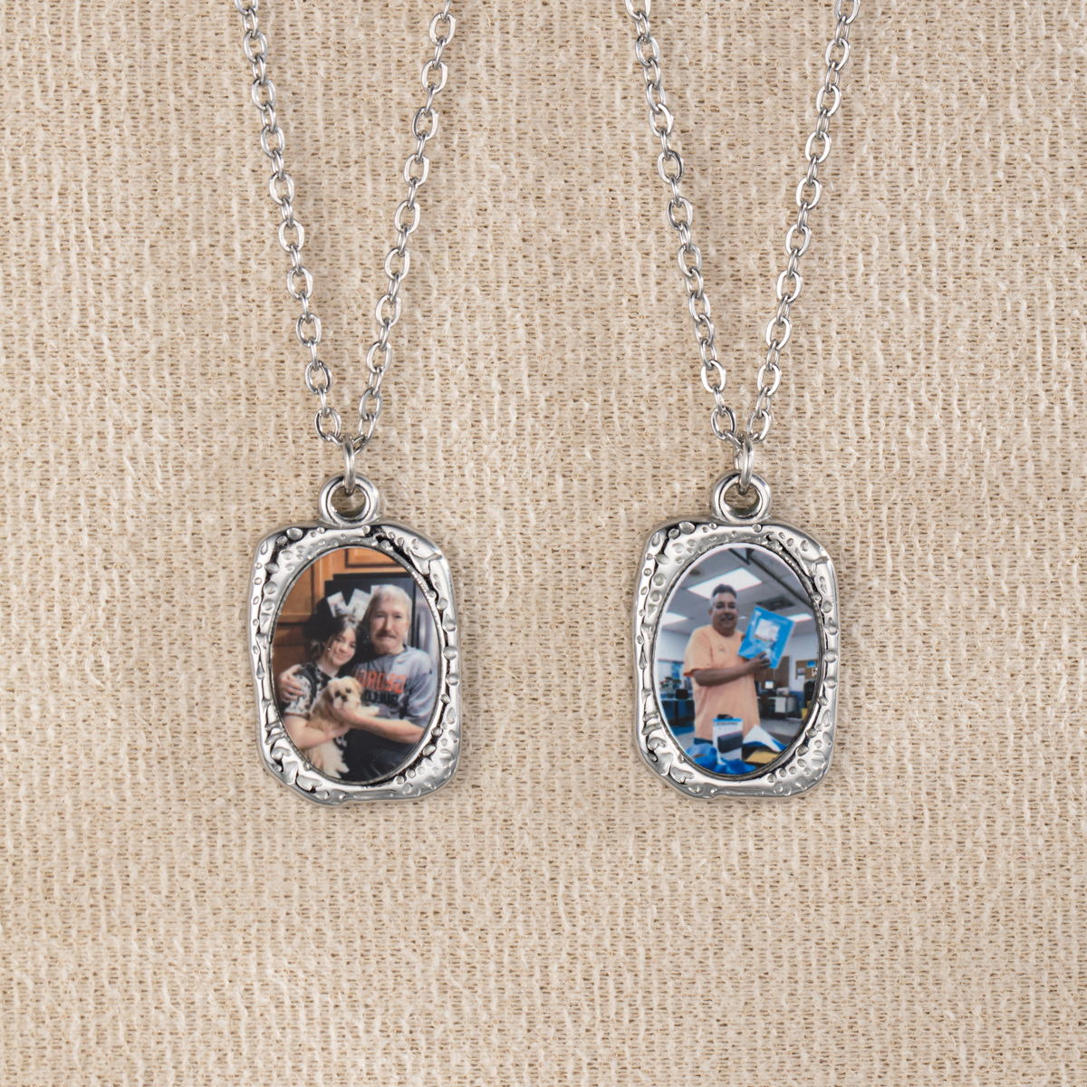 Personalized Photo Printed Retro Frame Pendant Necklace