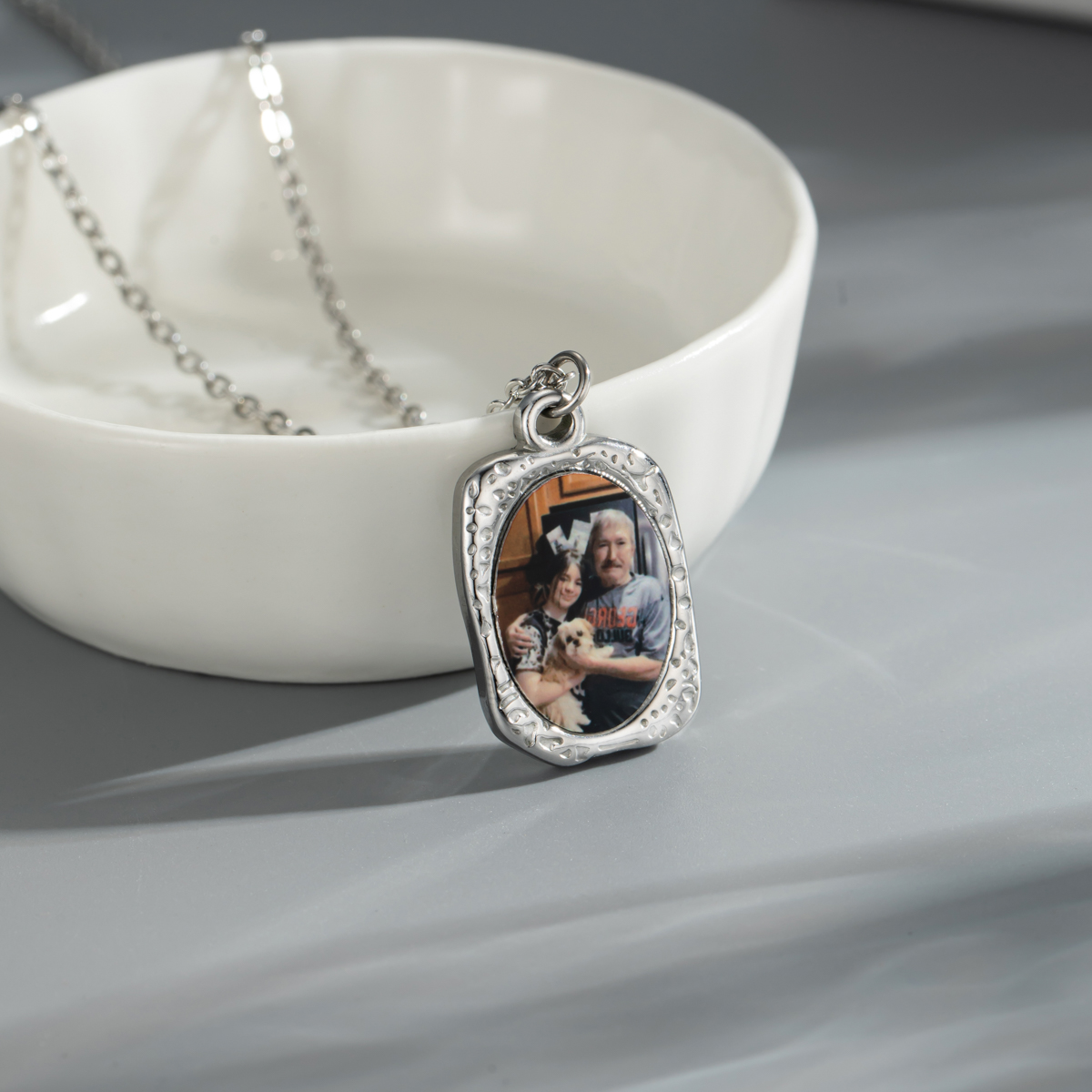Personalized Photo Printed Retro Frame Pendant Necklace