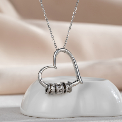 Custom Engraved Multi-name Heart Pendant Necklace