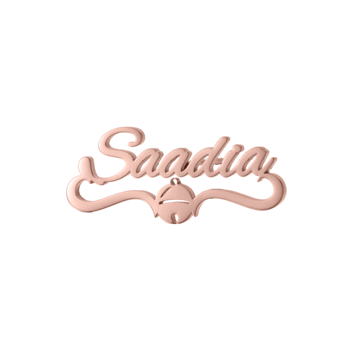 Custom Name Earrings with Christmas Bell Elements