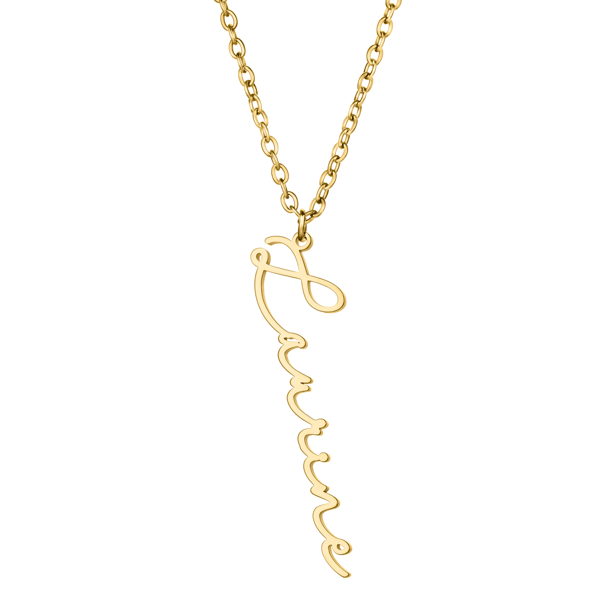 Custom Vertical Font Trendy Necklace