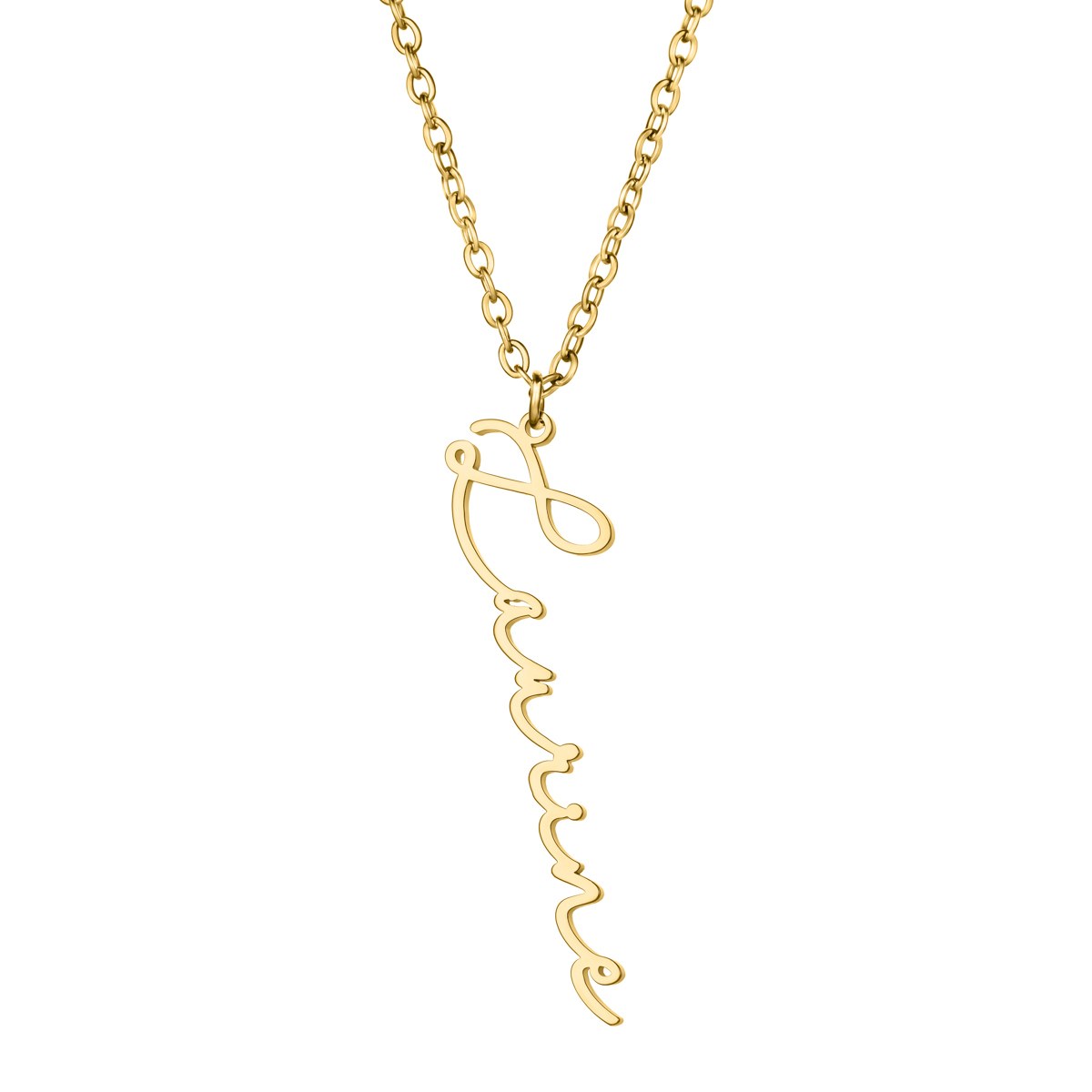 Custom Vertical Font Trendy Necklace