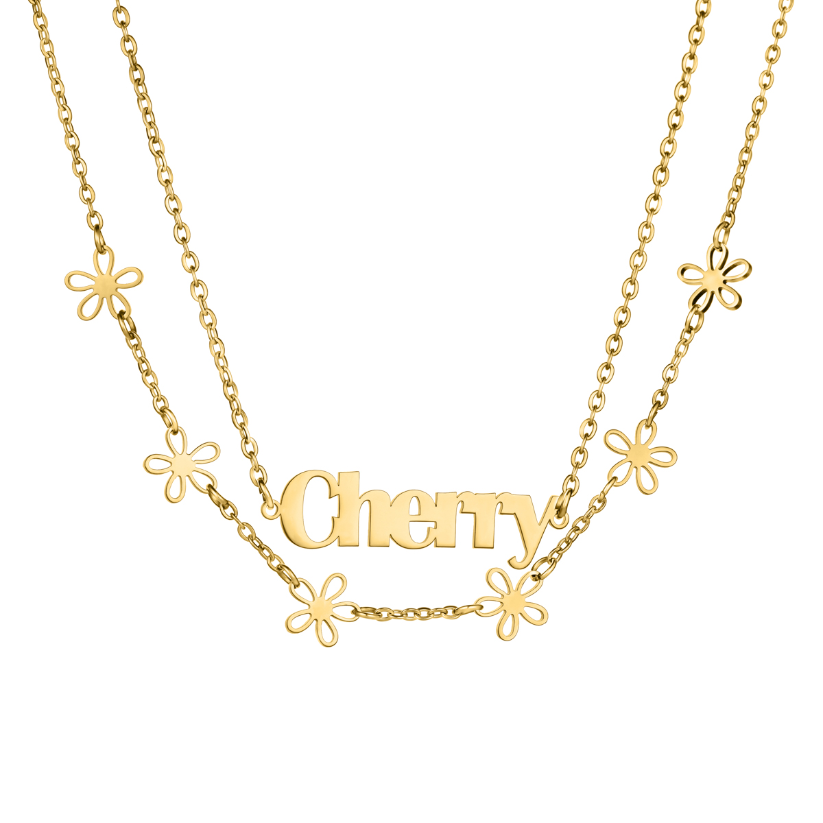 Sexy Custom Name Waist Chains Rhinestone Pendant with Double-layer