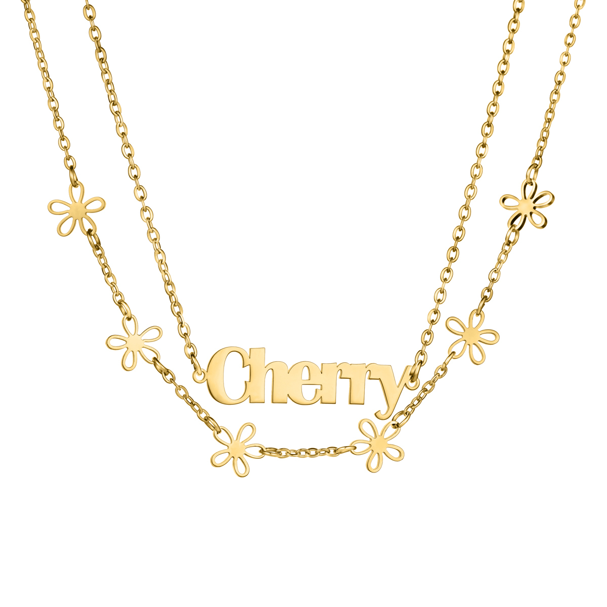 Sexy Custom Name Waist Chains Rhinestone Pendant with Double-layer