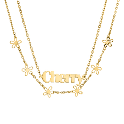 Sexy Custom Name Waist Chains Rhinestone Pendant with Double-layer