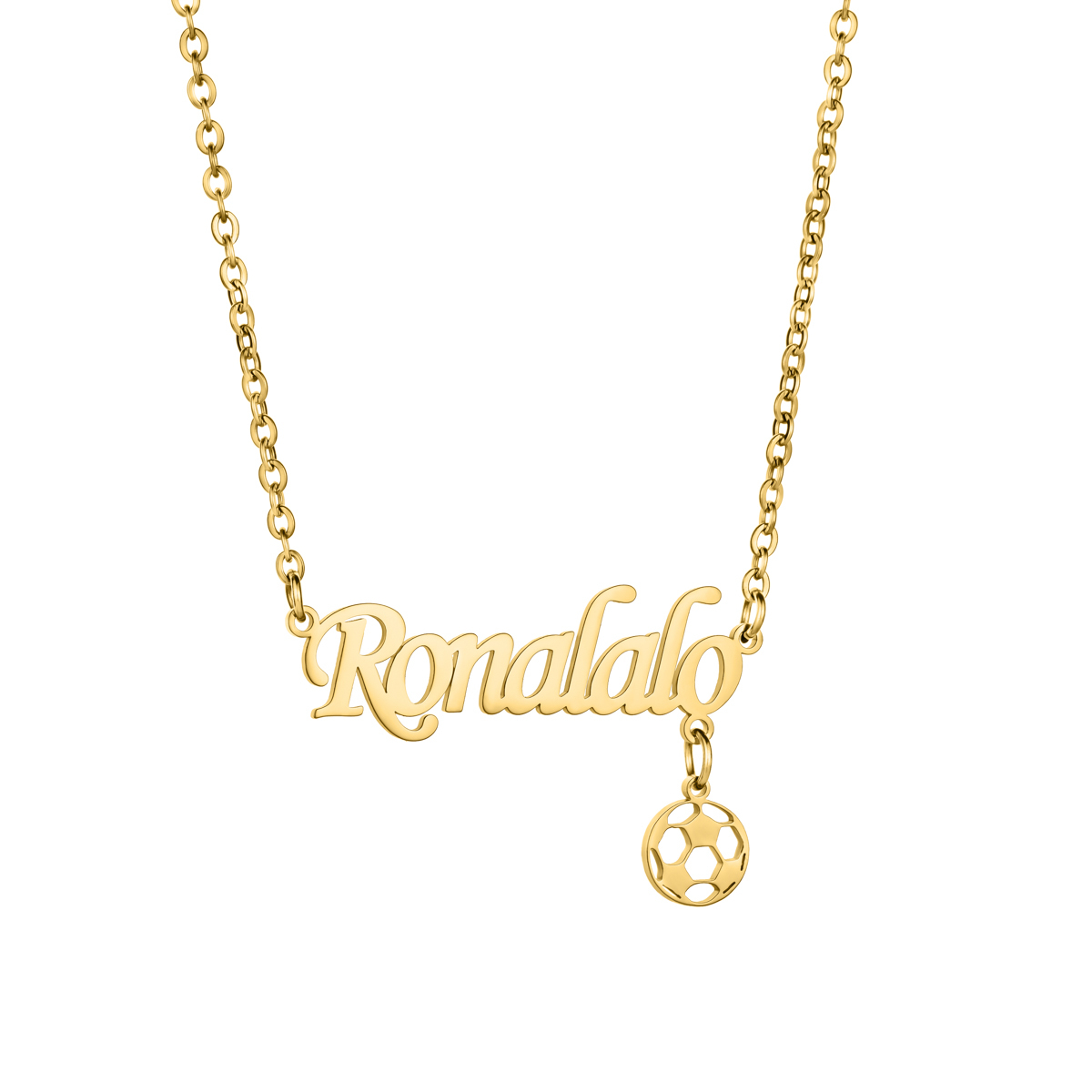 Custom Name Football Pendant Necklace