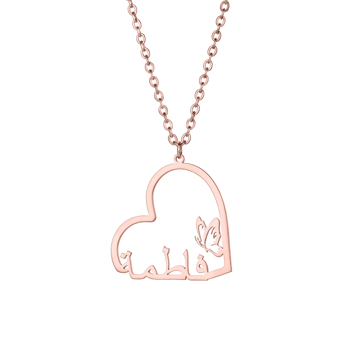 Custom Arabic Name Heart-Shape Necklace