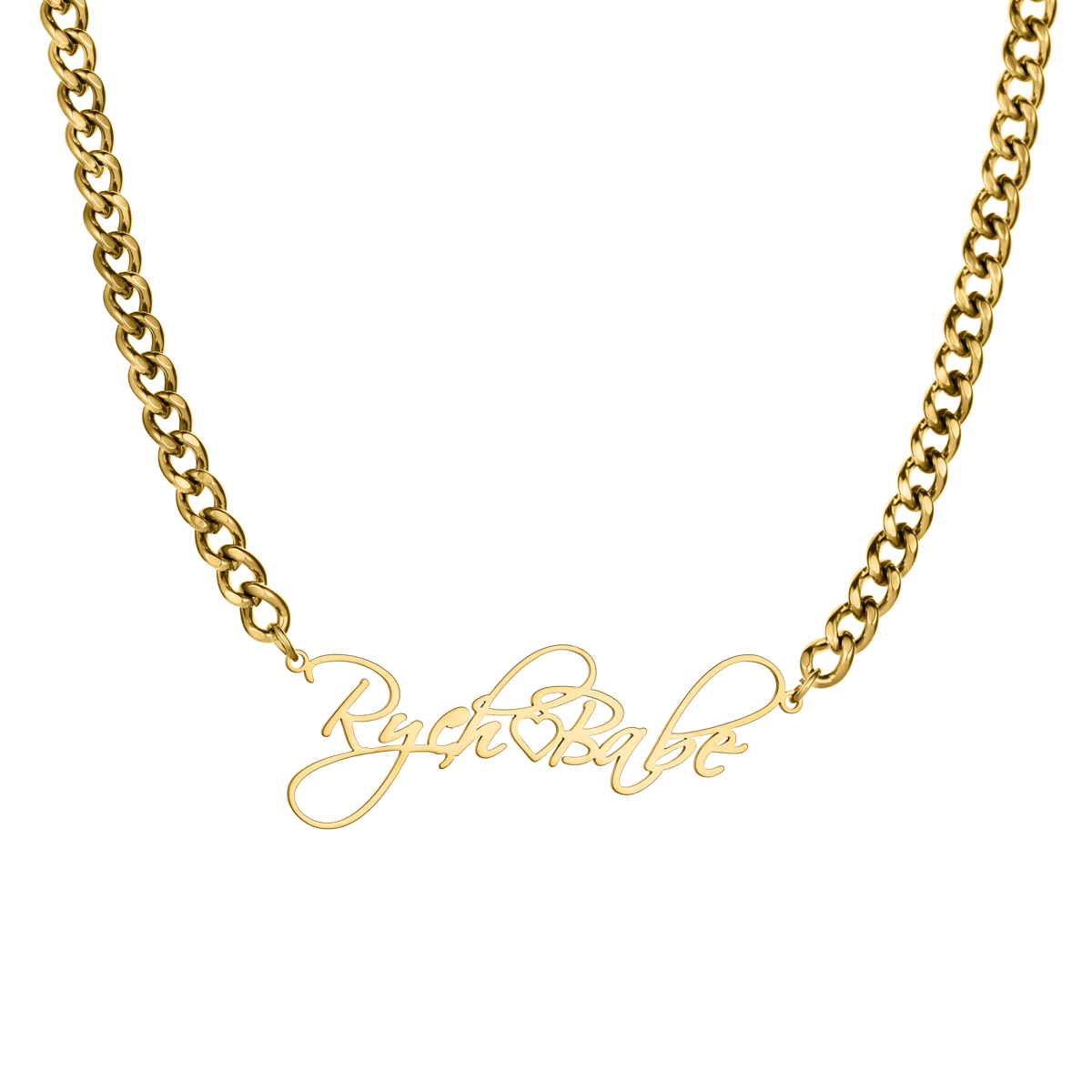 Custom Name Exaggerated Handwriting Style Necklace