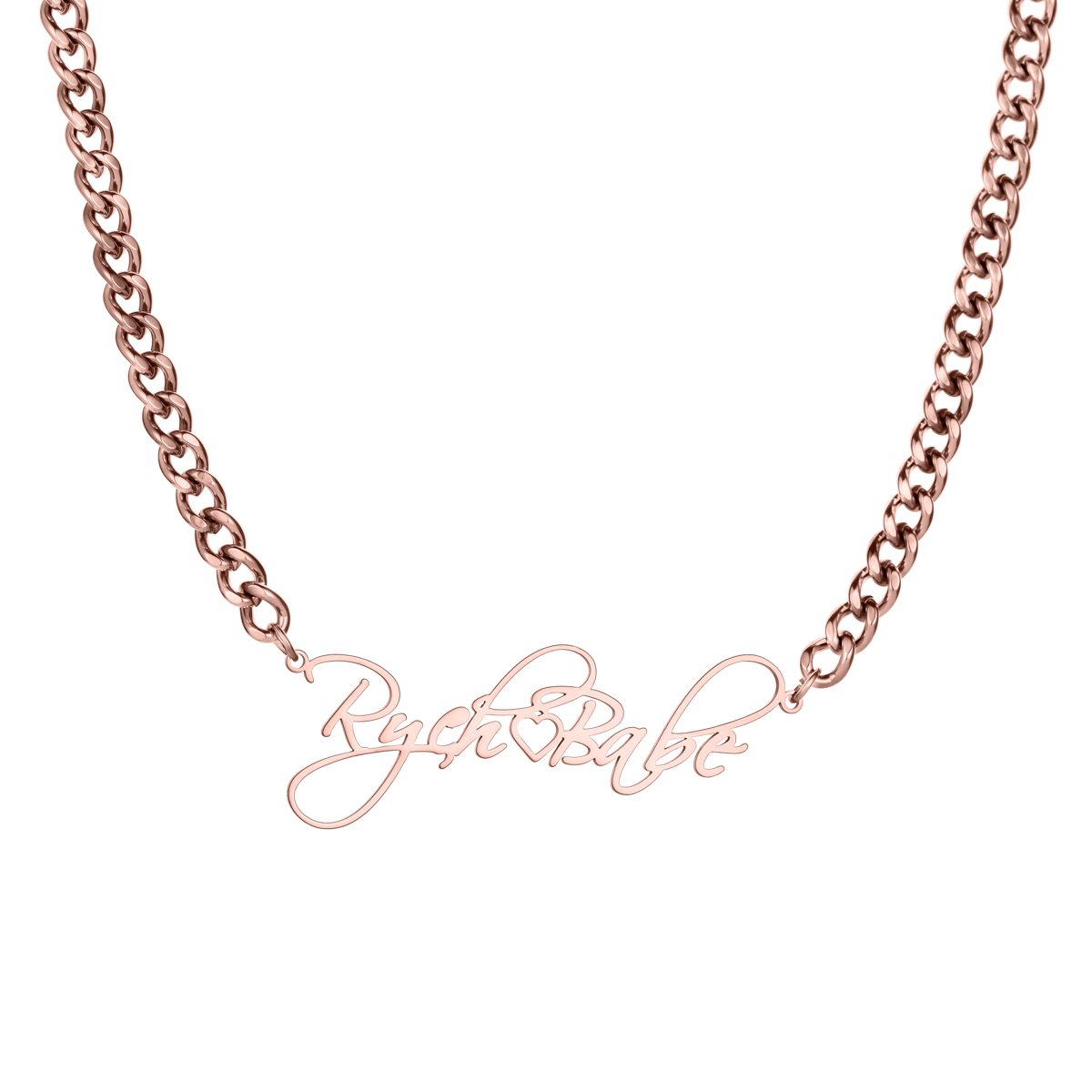 Custom Name Exaggerated Handwriting Style Necklace