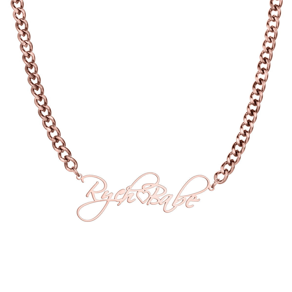 Custom Name Exaggerated Handwriting Style Necklace