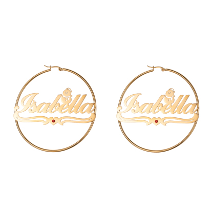 Custom Jewelry Set Name Birthstone Necklace and Earrings with Christmas Snowman