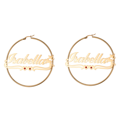 Custom Combination Name Birthstone Necklace and Bracelet with Christmas Reindeer