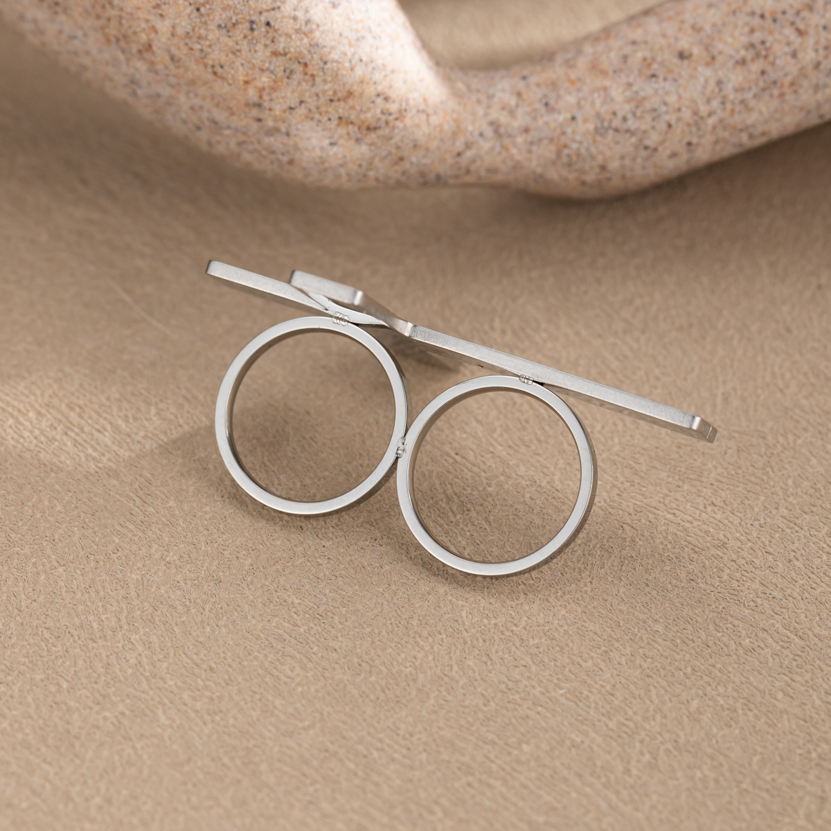 Custom Name Engraved Cross-shaped Finger Guard Ring