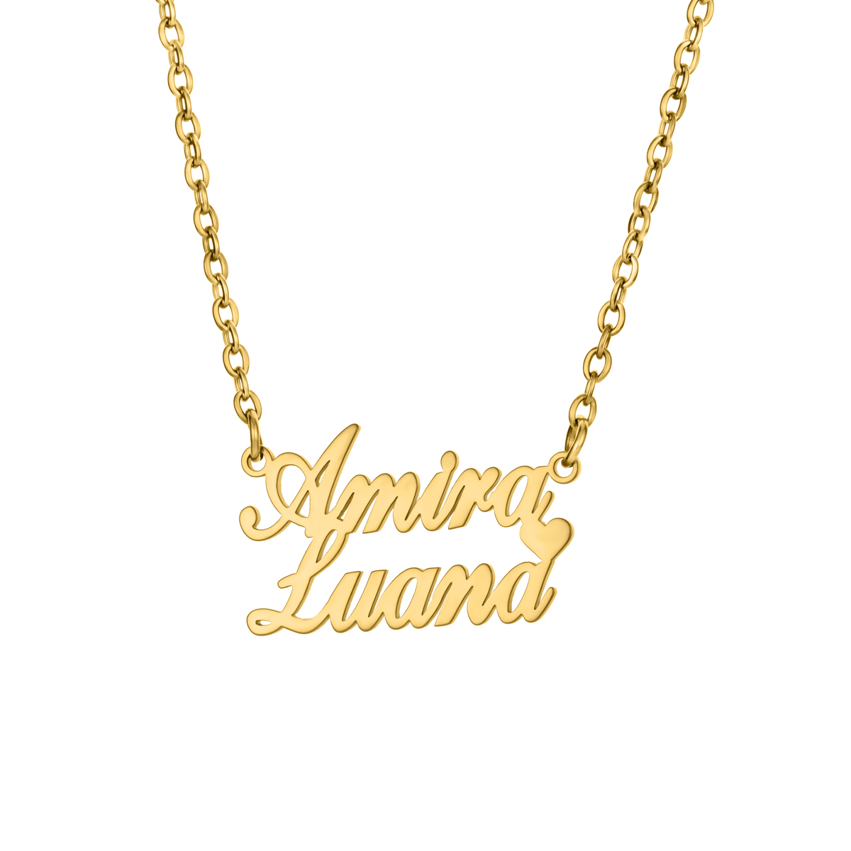 Custom Necklace with Overlapping Combination of Multiple Names