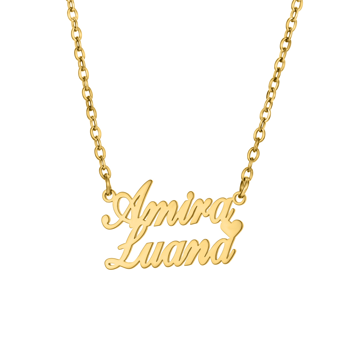 Custom Necklace with Overlapping Combination of Multiple Names